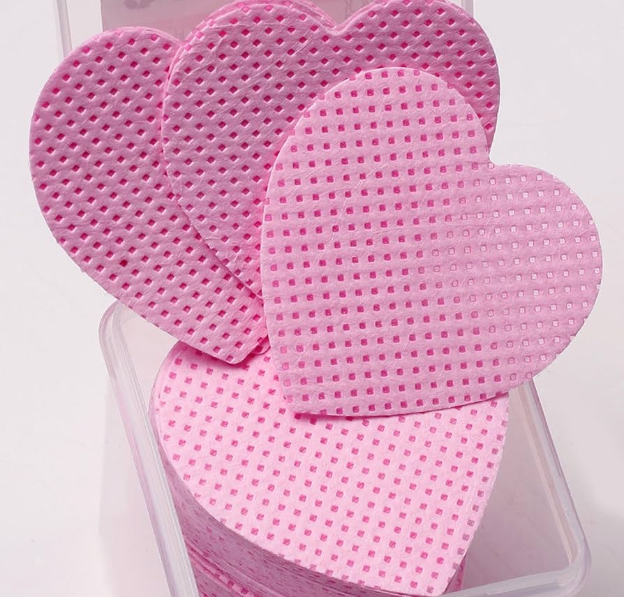 1000PC Heart-Shaped Lint-Free Nail Wipes