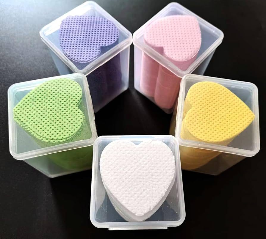 1000PC Heart-Shaped Lint-Free Nail Wipes