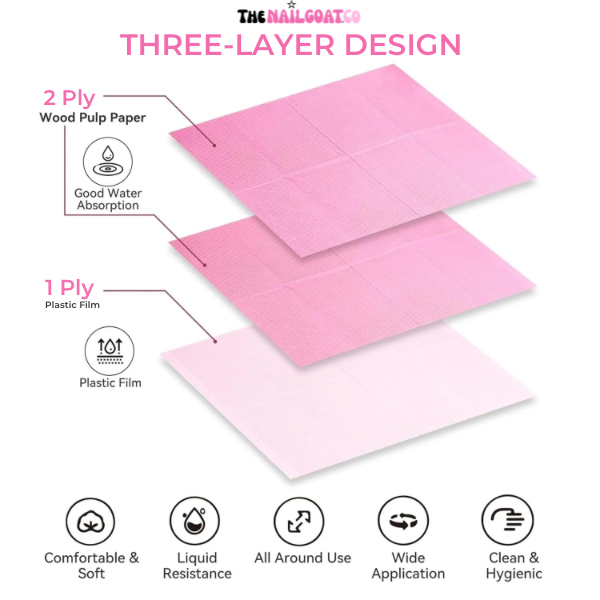 50PC Disposable Dental Bibs