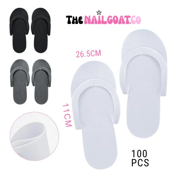 100PC Disposable Pedicure Slippers